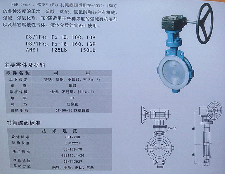 专业制造 耐酸碱防腐蚀阀门首选——DN40-65涡轮衬氟蝶阀D371F46解析